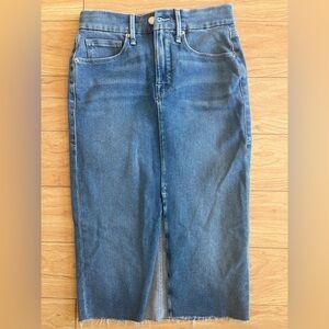 Good American Indigo Denim Skirt